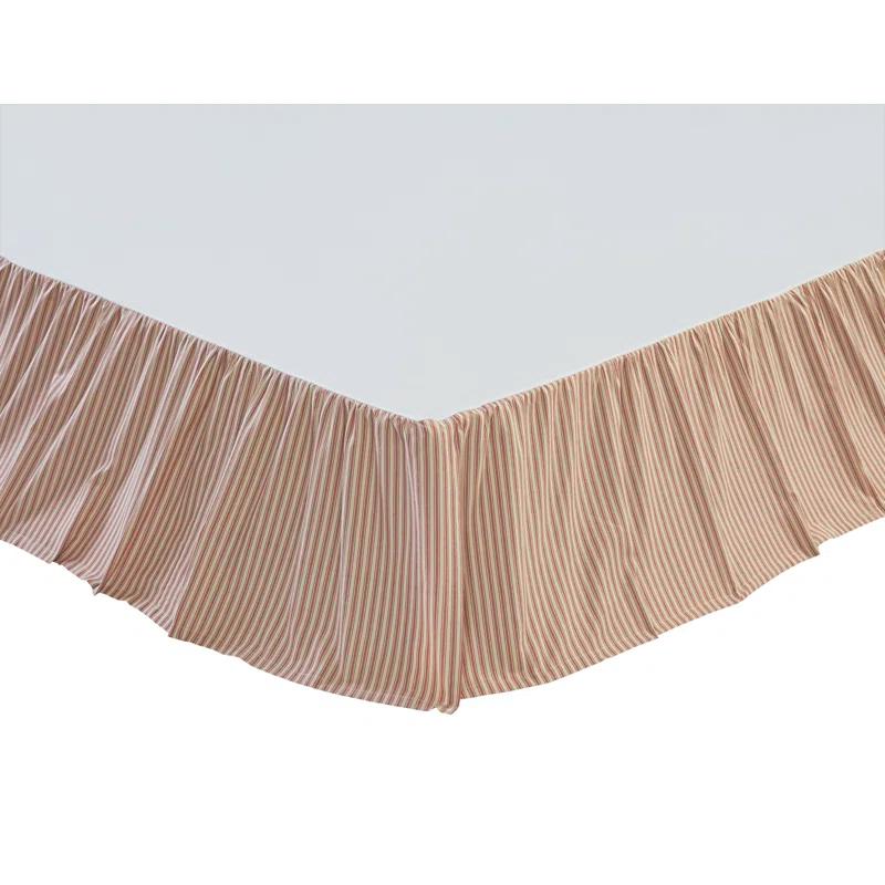 VHC Brands Ozark Ticking Stripe 16" Bed Skirt & Reviews | Wayfair
