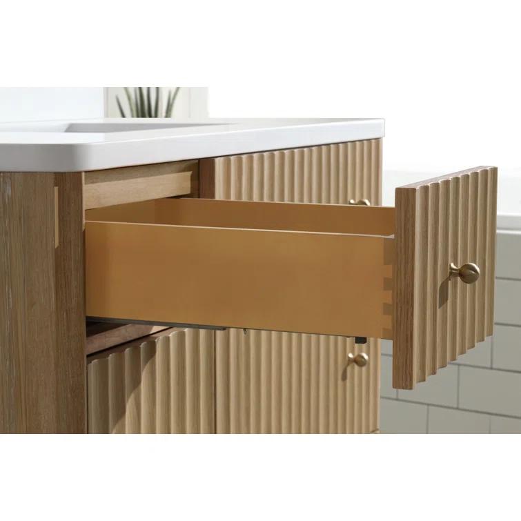 Ari Kitchen & Bath La Jolla 42'' Single Bathroom Vanity With Engineered Stone Top | Wayfair