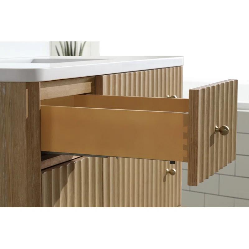 Ari Kitchen & Bath La Jolla 42'' Single Bathroom Vanity With Engineered Stone Top