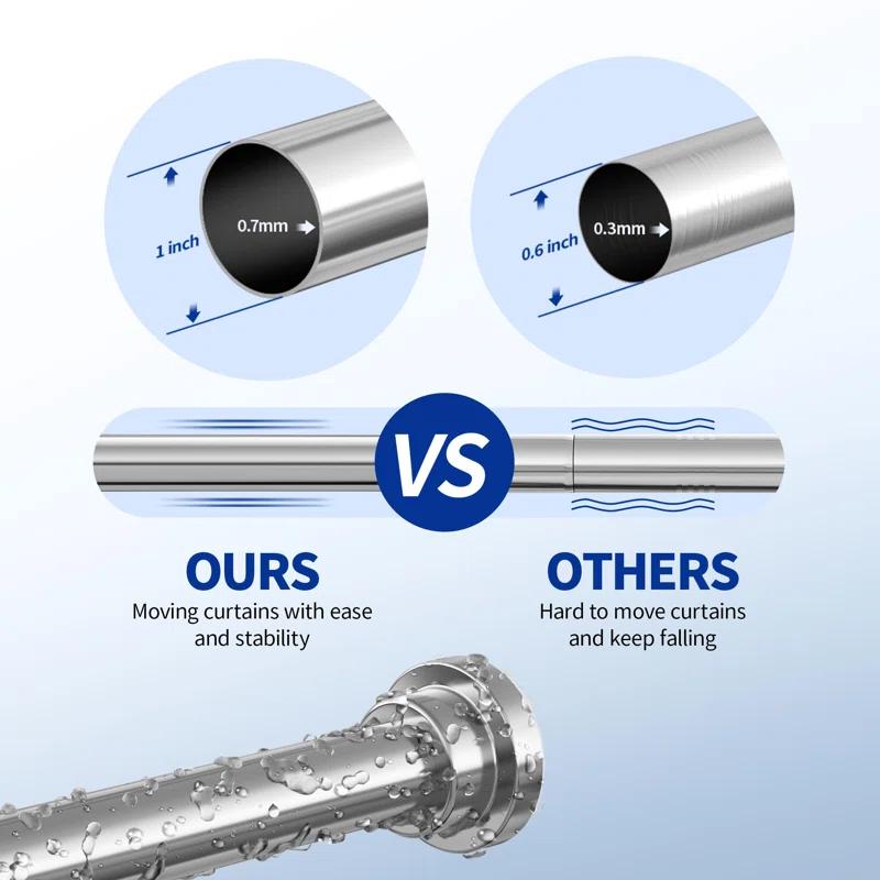 Tromay Heavy Duty Tension Shower Rod