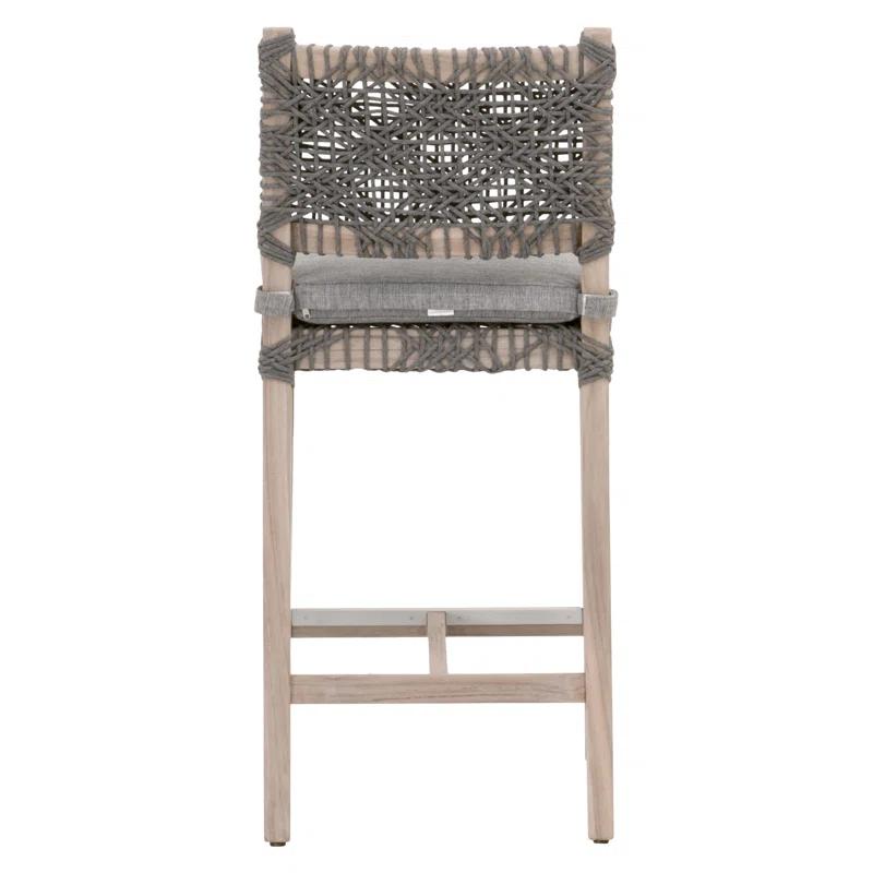 Costa Teak Outdoor 28'' Bar Stool with Cushion