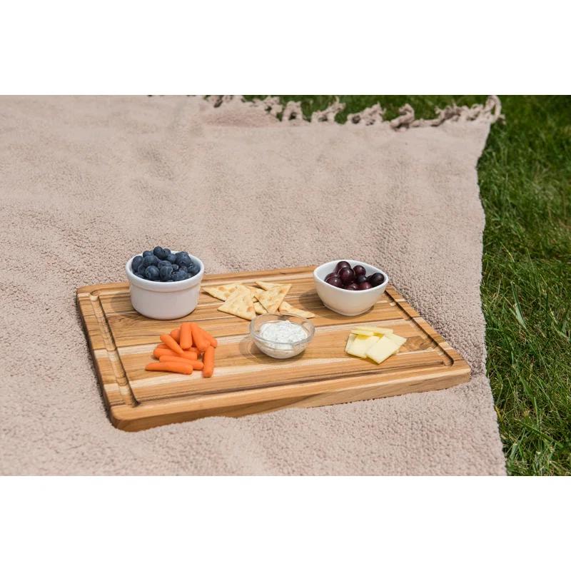 Lipper Teak Edge Grain Cutting Board, Large