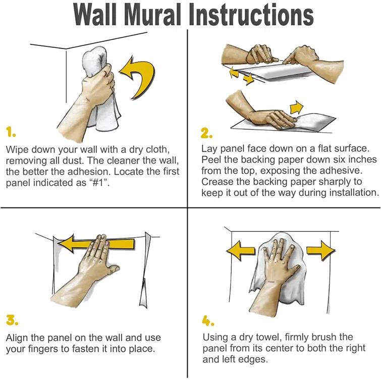 IDEA4WALL Grunge Abstract Stroke Peel & Stick Border