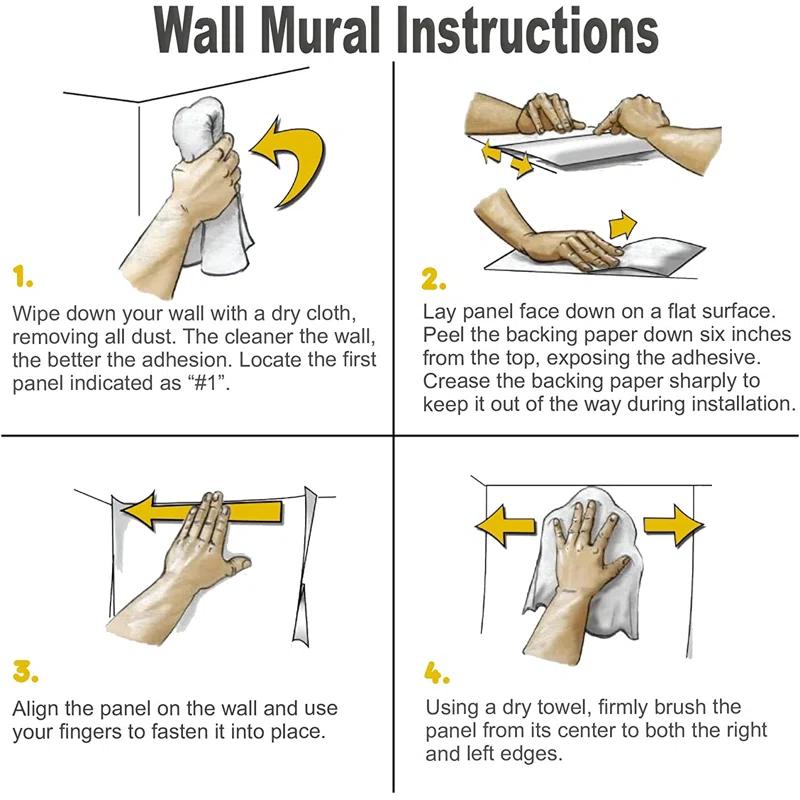 IDEA4WALL Grunge Abstract Stroke Peel & Stick Border