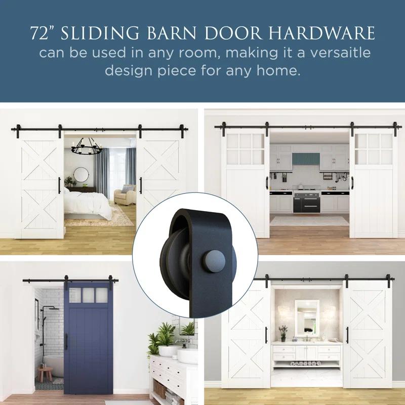 National Hardware Standard Single Barn Door Hardware Kit