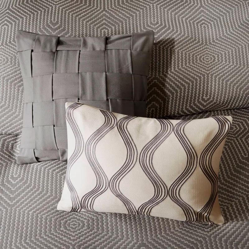Madison Park Signature Shades of Grey Textured Comforter Set