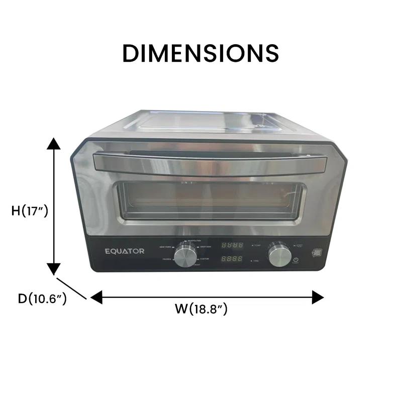 Equator Advanced Appliances Equator ELECTRIC PIZZA OVEN Multi Program w/ Baking Stone Countertop 0.5cf 110V | Wayfair