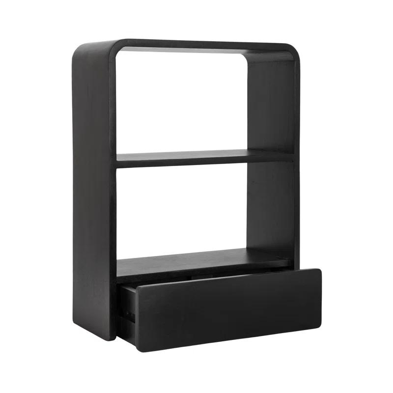 Hokku Designs Wooden Wall Shelf with Storage Drawer