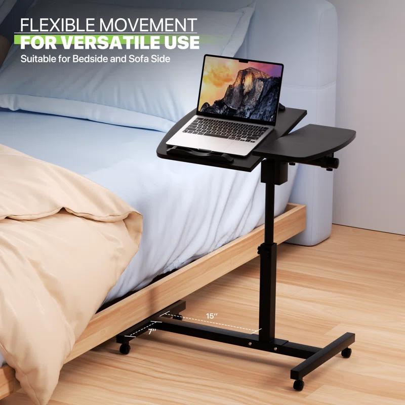 Bring Home Furniture Lifting Computer Desk, Multifunctional Standing Table, Laptop Cart with Mouse Pad for Small Spaces
