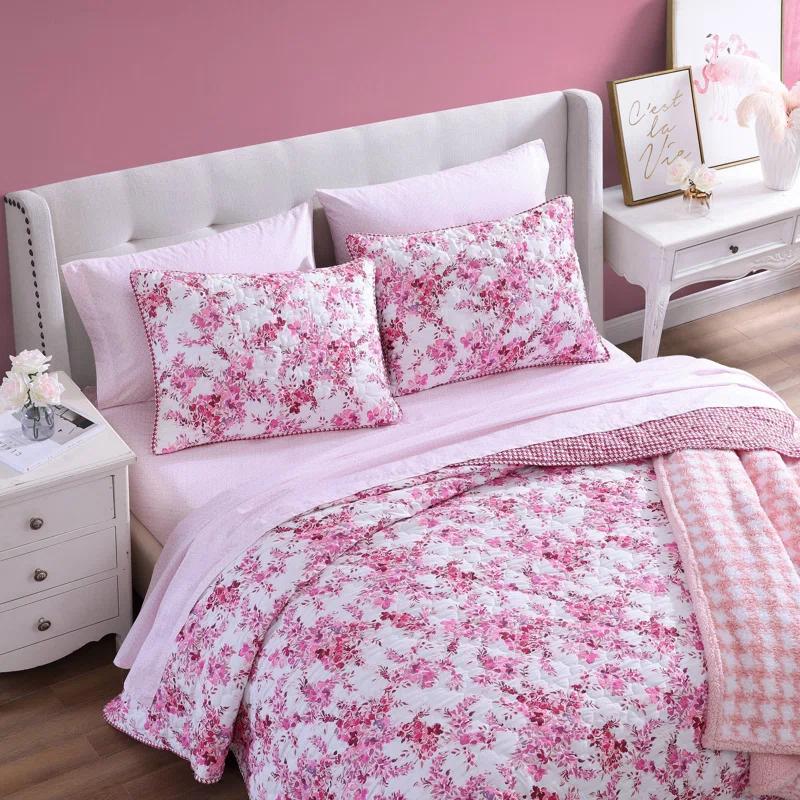 Betsey Johnson Florals Betsey Johnson Reversible Quilt Set
