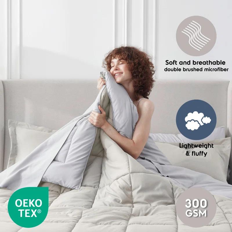 Nestl Bed-in-A-Bag Reversible Comforter Set with Bed Sheets