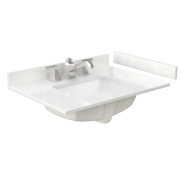 Wyndham Collection Miranda 30" Freestanding Single Bathroom Vanity with Quartz Top
