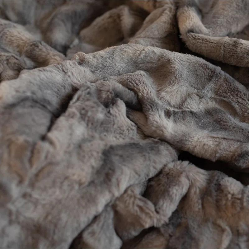 Graced Soft Luxuries Double Sided Faux Fur Throw Blanket, Multiple Colors