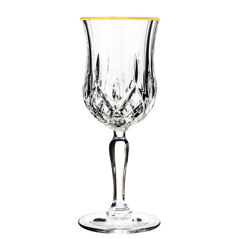 Lorren Home Trends Opera 8oz. Crystal Wine Glass Set (Set of 4)