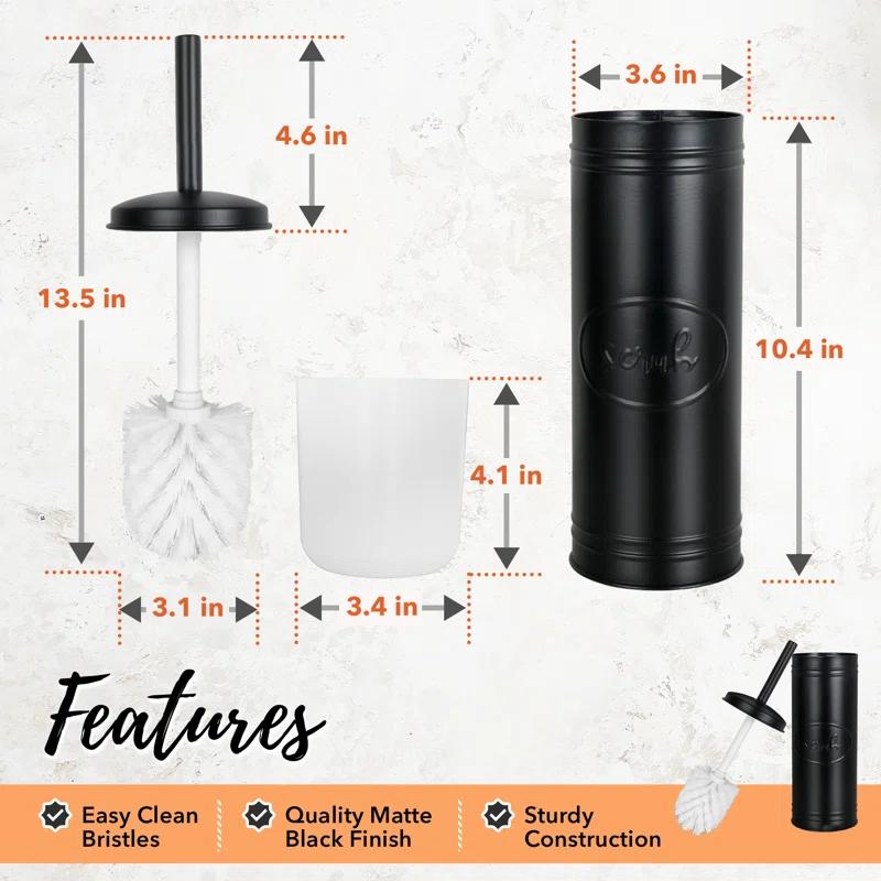 Autumn Alley Metal Toilet Brush And Holder