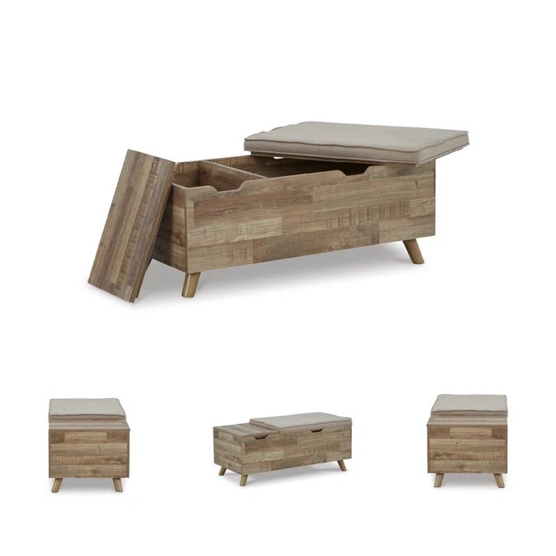 Loon Peak® Kadira Polyester Upholstered Storage Bench