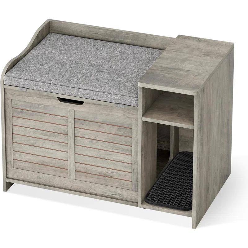 Archie & Oscar™ Cat Litter Box Enclosure Furniture, Cat Washroom Hidden Furniture