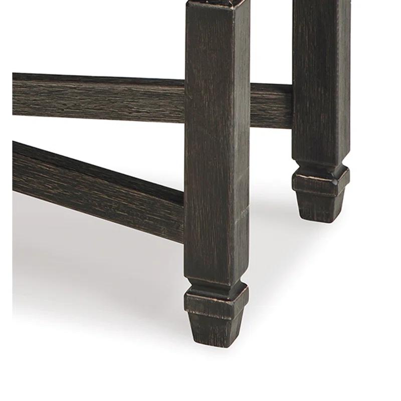 Benjara Trekk Dining Bench, X-Stretcher And Nailhead Trim, Black Wood, 50 Inch