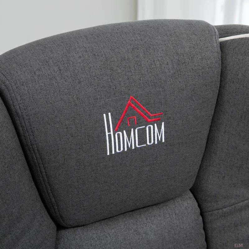 HomCom Faux Leather Manual Swivel Ergonomic Recliner | Wayfair