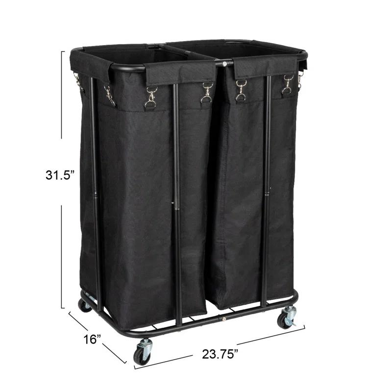 Household Essentials Rolling Laundry Sorter with Handles