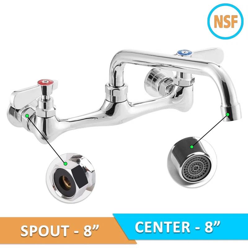 Express KitchQuip Wall Mounted Optional Bathroom Faucet WMF6"S