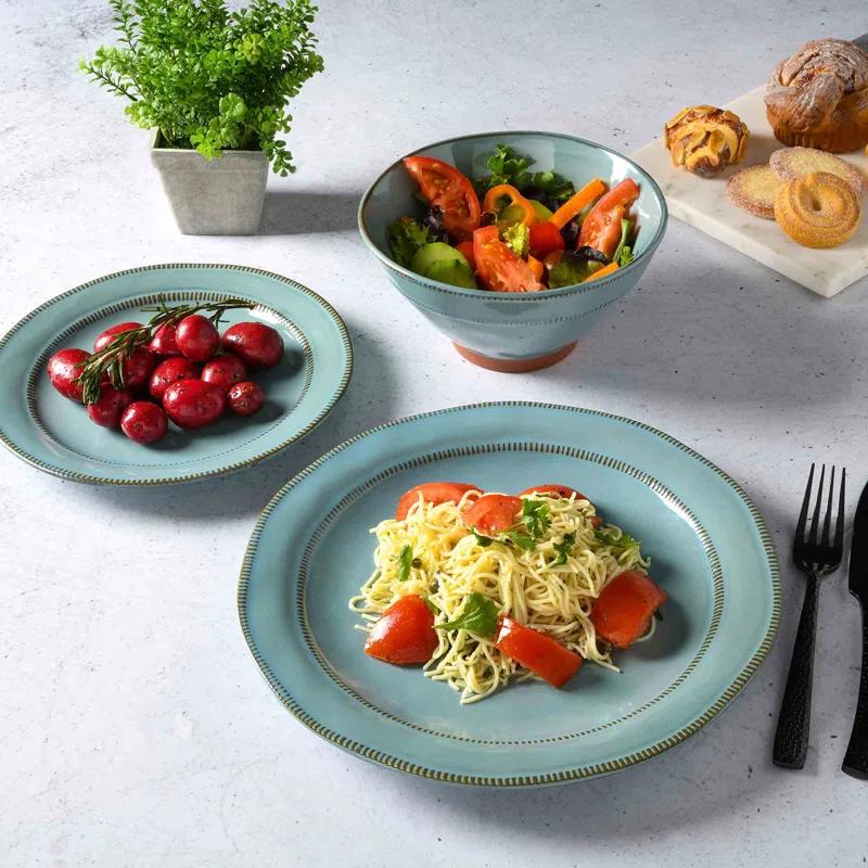 ECLANK 12 Piece Stoneware Dinnerware Set - Service for 4
