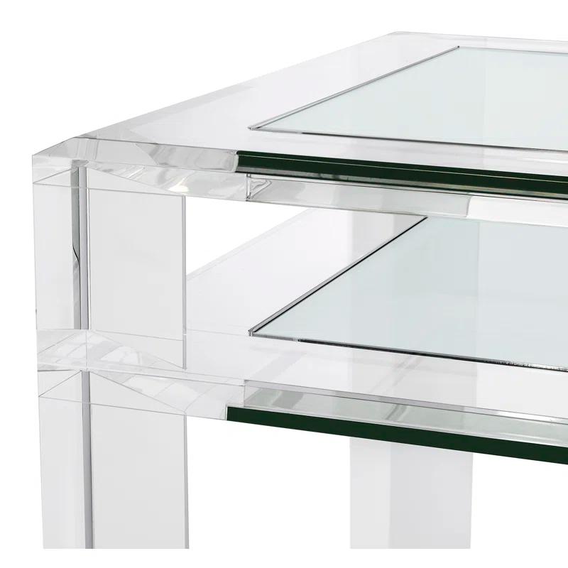 Interlude Surrey Glass Top Writing Desk