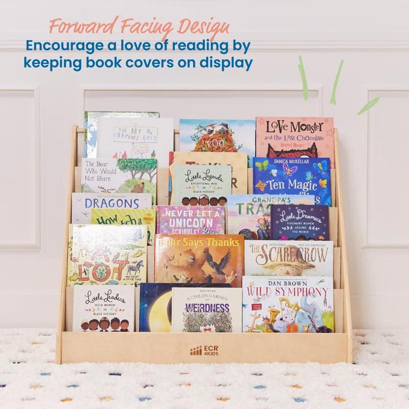 ECR4Kids ECR4Kids Single-Sided Book Display, Classroom Bookshelf
