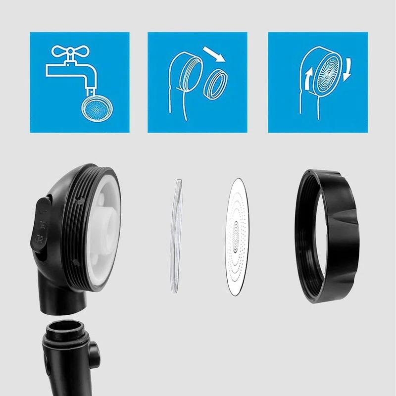 High Pressure Handheld Shower Head with ON/OFF Pause Switch, 3 Spray Modes Shower Head