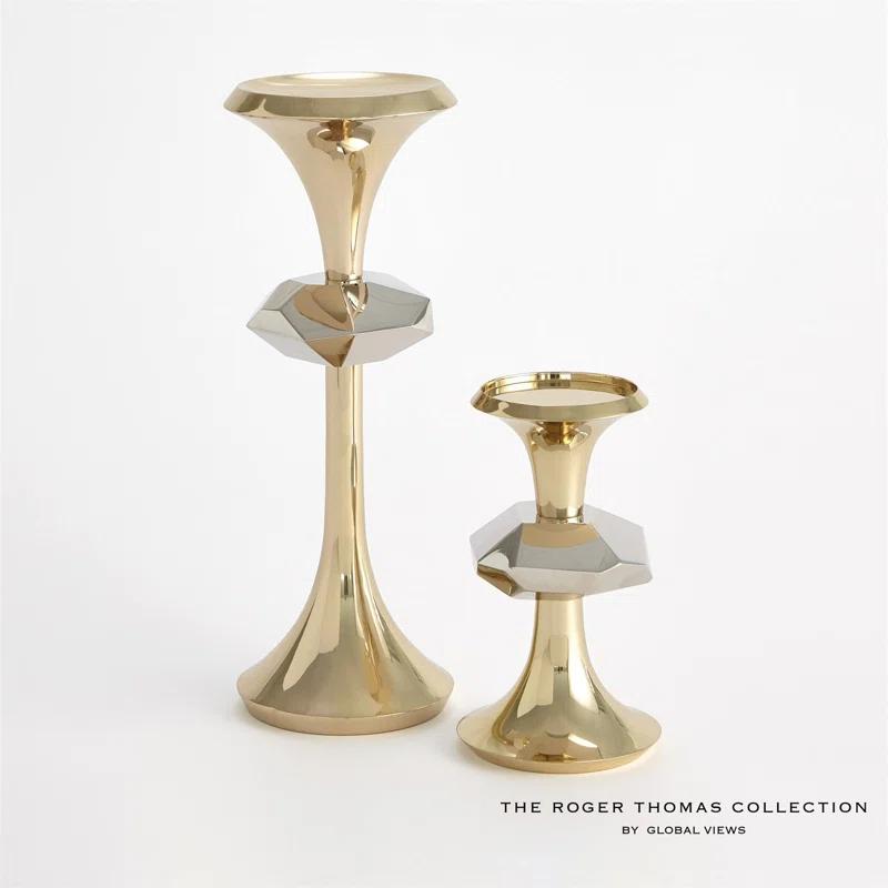Gabriel Brass Candle Holder-Lg