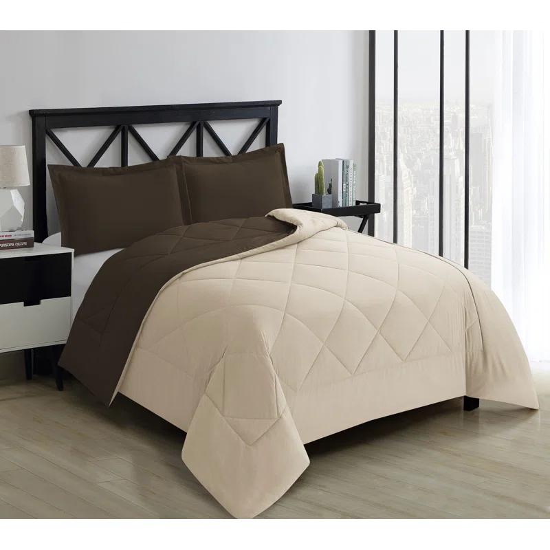 Swift Home 1800 Series Reversible Down-Alternative Comforter Set