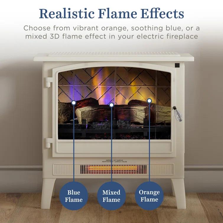 Country Living Smart Infrared Electric Fireplace Stove Heater, Alexa and Google Home Compatible