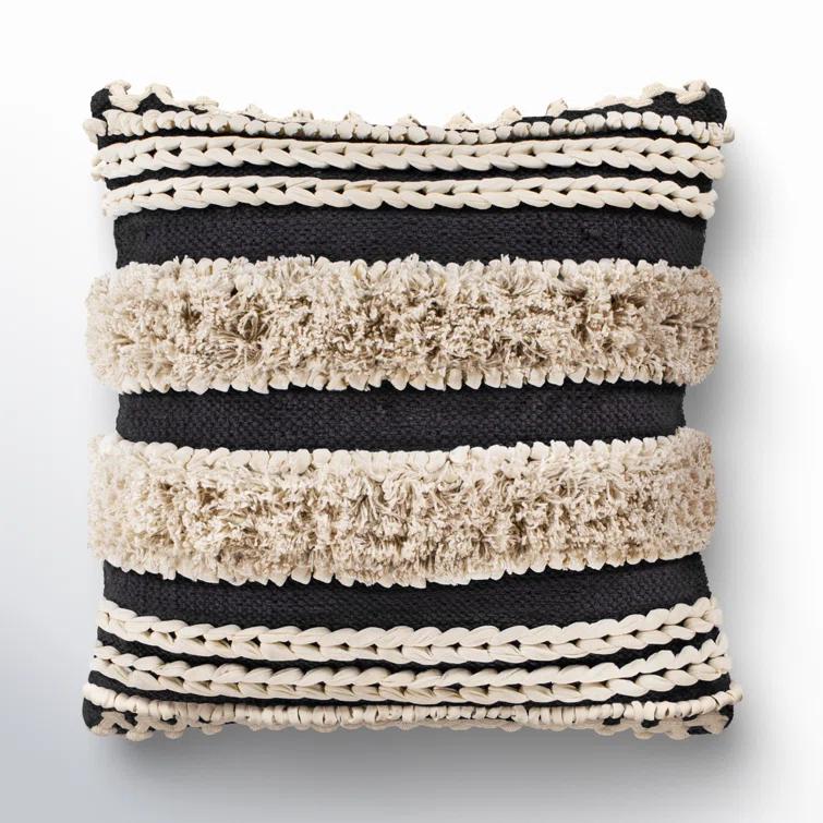 Joss & Main Venora Striped Cotton Throw Pillow