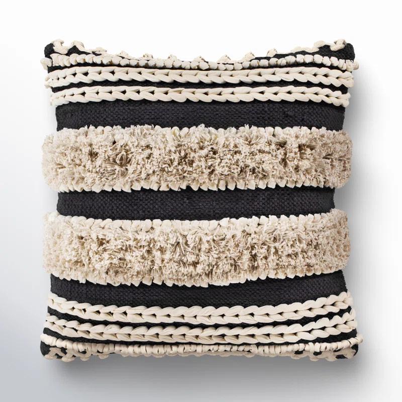 Venora Striped Cotton Throw Pillow