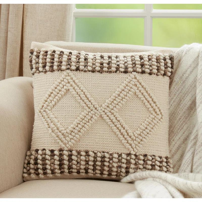 Saro Haniyah Geometric Cotton Blend Throw Pillow
