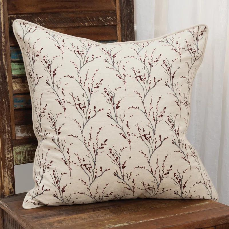 Rizzy Home Embroidered Cotton Throw Pillow