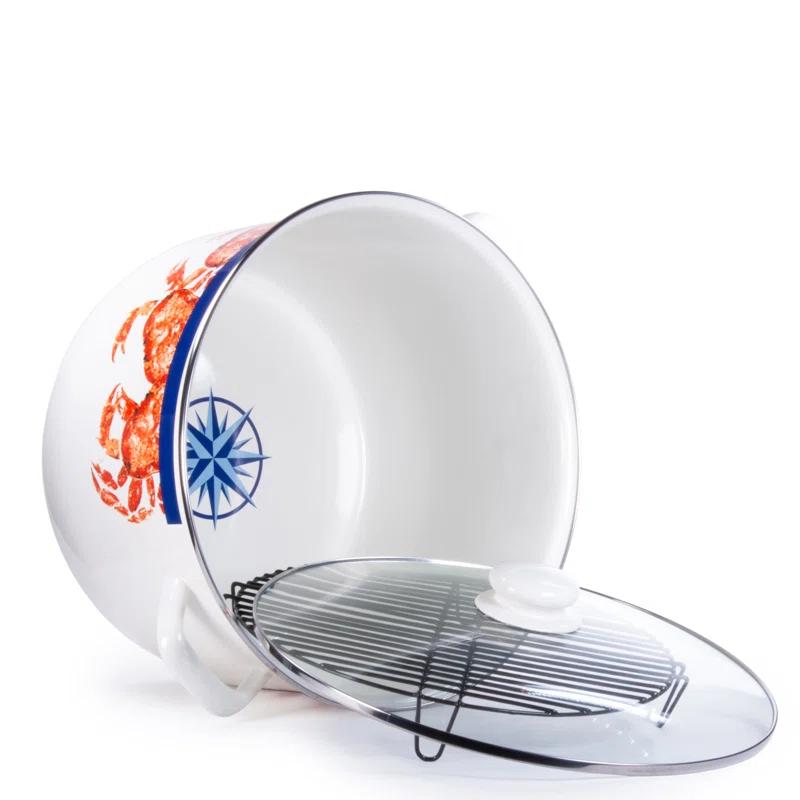 Golden Rabbit Golden Rabbit Crab House 18 Quarts Non-Stick Enamelware Stock Pot