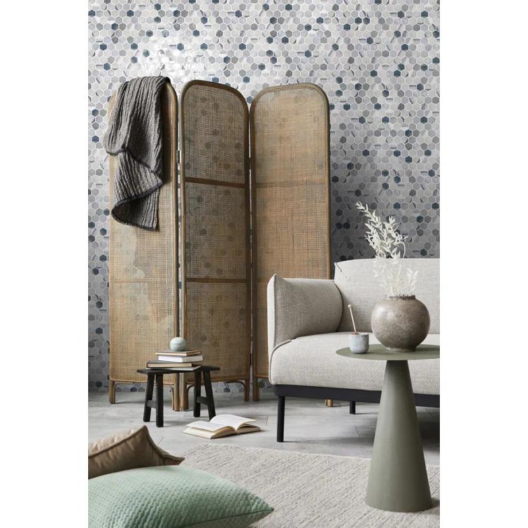 Andova Rochelle 2-in. Hexagon Honeycomb Marble Look Polished Glass Wall & Floor Mosaic Tile