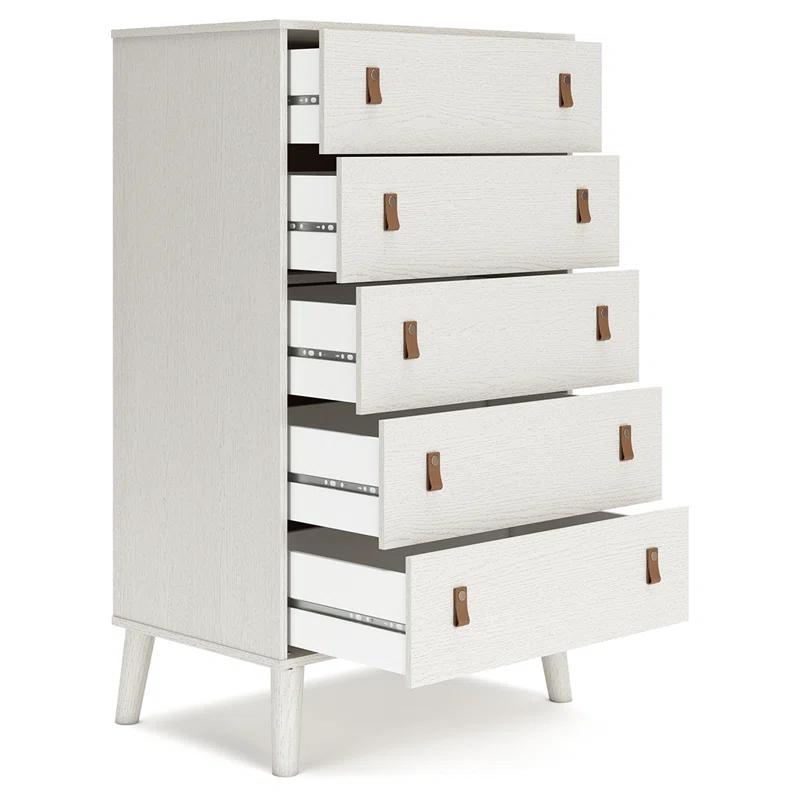 Aprilyn 5 Drawer 29.88" W Lingerie Chest withInterchangeable Leather Handles