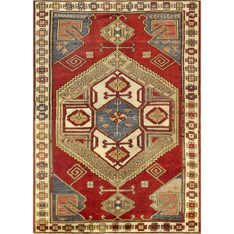 Pasargad One-of-a-Kind 4'1" X 5'9" 1940s Wool Area Rug in