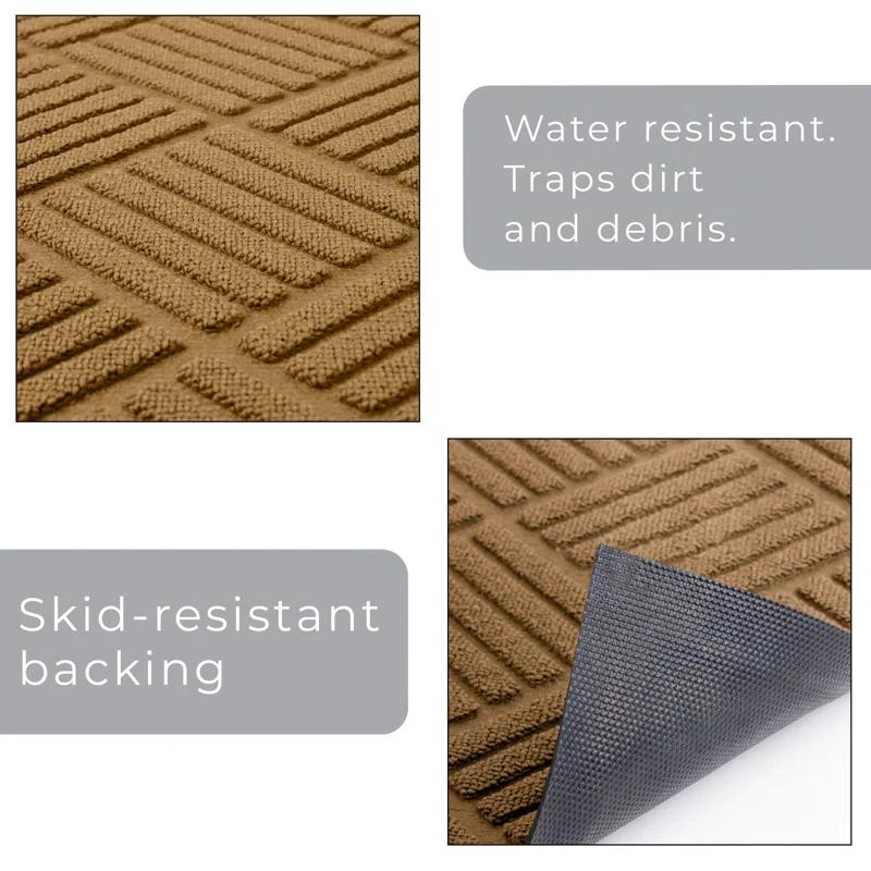 SmartDesign Smart Design All-weather High-traffic Door Mat - Large - Durable, Easy Clean - Indoor Or Outdoor - Skid-resistant - Front Entrance Welcome Doormat, Back Home Entry Floor Rug - Light Gray Diamond