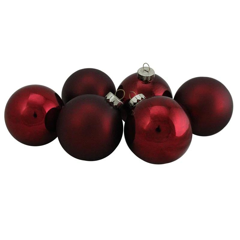 Northlight Seasonal Glass Ball Christmas Ornament (Set of 6)