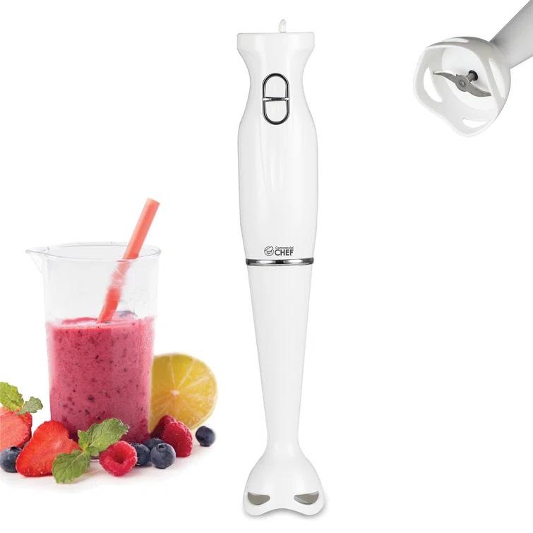Commercial Chef COMMERCIAL CHEF Immersion Blender, Hand Blender with Stainless Steel Blades