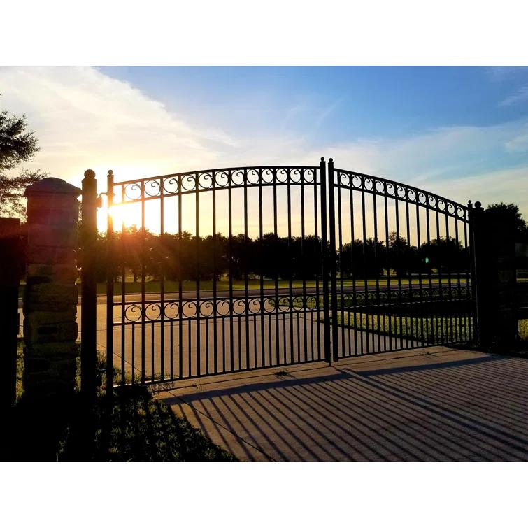 ALEKO Automated Steel Dual Swing Driveway Gate and Gate Opener Complete Kit – PARIS Style –ETL Listed