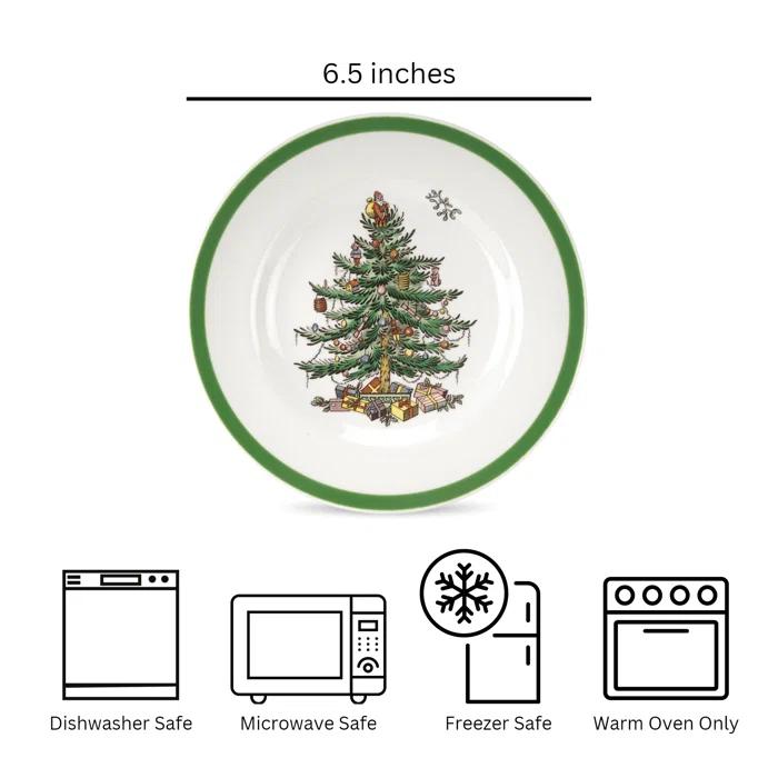 Spode Christmas Tree Bread & Butter Plate (Set of 4)