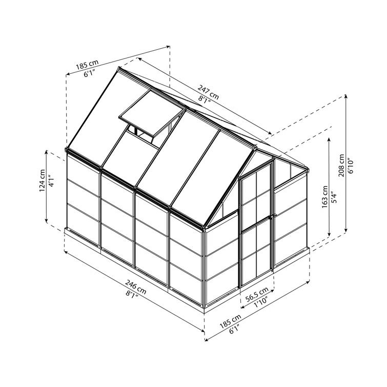Canopia Palram - Canopia Hybrid Polycarbonate Hobby Greenhouse