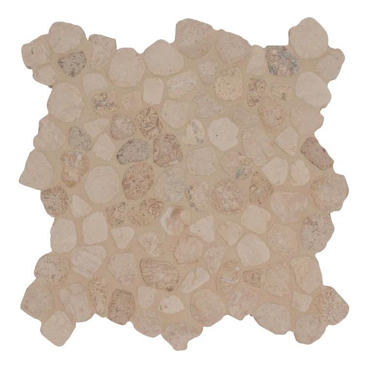 Ackland 12" x 12" Natural Stone Pebbles/Rocks Mosaic Floor & Wall Tile