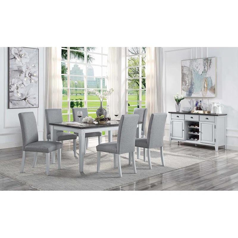 ACME Furniture Linen Upholstered Side Chair