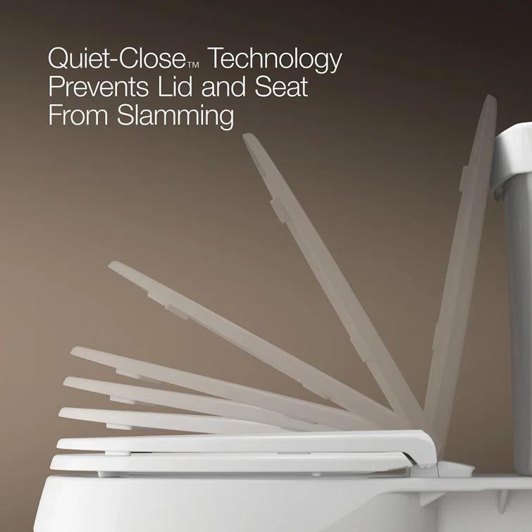 Kohler Cachet Round-Front Toilet Seat with Quiet-Close Lid and Seat and Grip-Tight Bumpers K-4639-RL-0