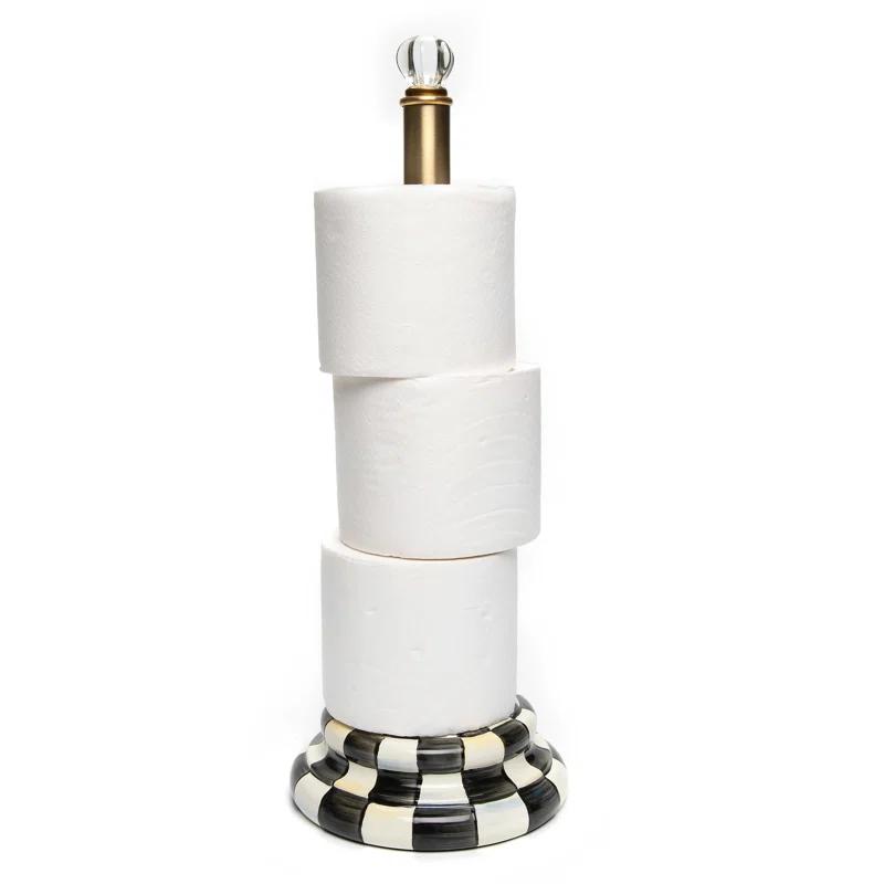 MacKenzie-Childs Courtly Check® Check Toilet Tissue Storage 89617-40